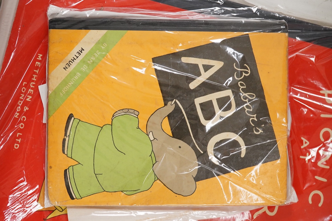 A collection of children's books to include Babars ABC and Picnic at Barbars